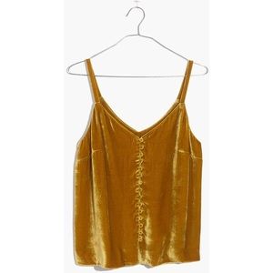 Madewell velvet button down cami